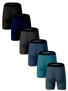6 条装男士透气平角内裤，多种款式