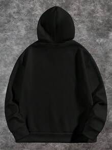 Manfinity LEGND 时尚休闲万圣节骷髅印花保暖内衬连帽衫男式运动衫 - 白色 - 查看 5