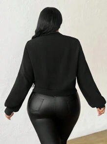 Slaydiva Jaqueta longa de manga longa folgada com estampa floral e colorblock para mulheres plus size, casual e fashion