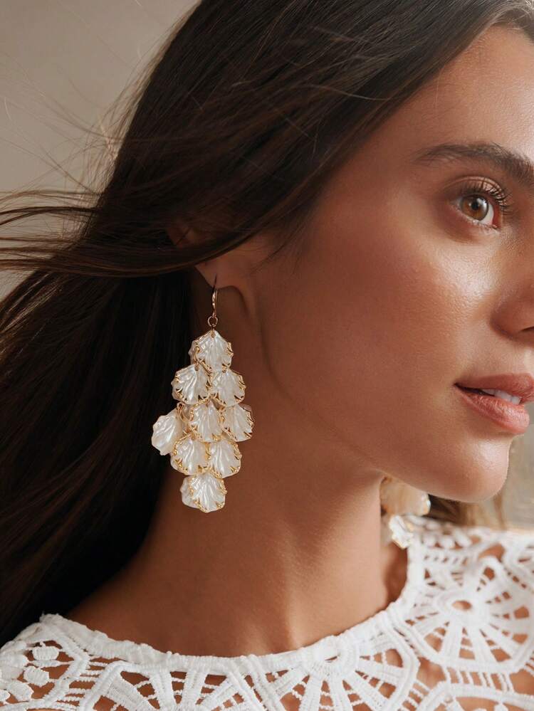 Women's Long Tassel Shell Earrings