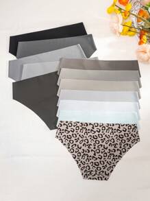 12pcs/Pack Women Seamless Comfort Triangle Panties - Multicolor - View 2