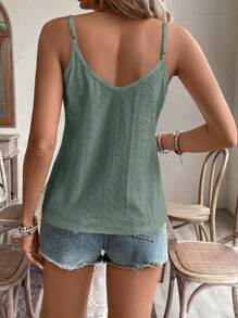 SHEIN VCAY Summer Casual Solid Color Spaghetti Strap Top