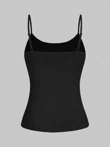 SHEIN Essnce Conjunto de 3 trajes de mujer que incluye: chaleco de traje de mujer, abrigo base de otoño con estampado de leopardo, top de tirantes espagueti negro, top de tirantes espagueti blanco. Estos tops de tirantes espagueti se pueden usar por dentro. Ropa de otoño para mujer con estampado de leopardo y tops de tirantes espagueti. Ropa de otoño para mujer talla grande con atuendos de Halloween.