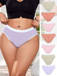 SHEIN 加大码弹性腰部透气运动三角裤