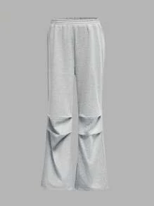 3pcs/Set Tween Girl Casual Knee Ruched Sweatpants, Autumn & Winter - Multicolor - View 11