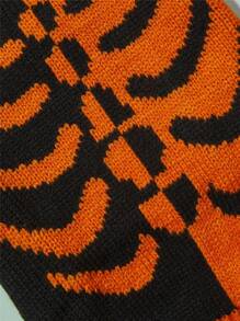 PETSIN 1 buc. Animal de companie Halloween Negru Portocaliu Contrast Scheleton Cozy Warm Dog Pulover