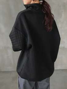 FRIFUL Damen Lässige Kontrast Farbige Locker Sitzende Jacke Damen Mäntel