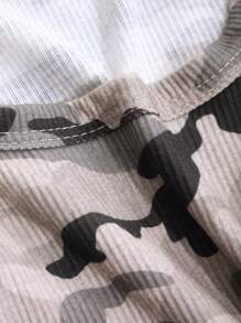 DAZY Women Camouflage Fitted Tank Top, Summer