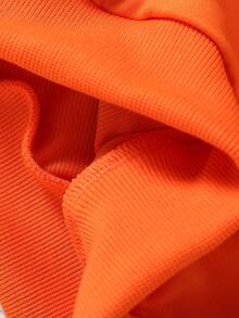 Áo nỉ chui đầu in hình bí ngô, dơi, đầu lâu và trái tim dễ thương cho bé gái trong lễ Halloween - trái cam - Xem 5