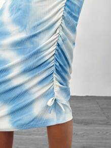 SHEIN Explorewe Tween Girl Allover Print Long Sleeve Dress - Multicolor - View 4