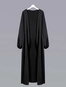 Al Najma عباءة أنيقة لون سادة بأكمام فوانيس للنساء...