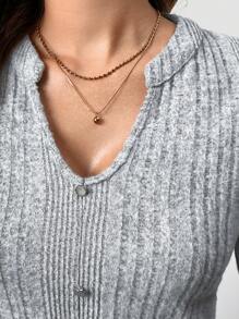 Miaspire Women's Solid Color Front Button Long Sleeve Casual T-Shirt Fall Women Clothes - Grey - View 5