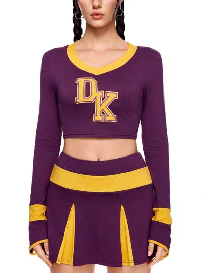 Women's Football Cheerleader Cosplay Costume Set