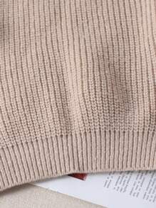 Vestido suéter casual solto de manga comprida com gola alta e manga raglan para meninas pré-adolescentes, outono/inverno