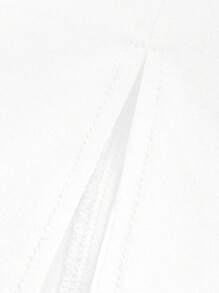 TRNVIE Áo thun nữ tay dài đơn sắc, xoắn phía trước, thường ngày, mùa xuân và mùa hè - trắng - Xem 6