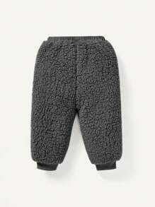 Cozy Pixies Conjunto de 2 piezas de ropa de invierno para bebé niño: Sudadera con cuello alto y pantalones forrados térmicos