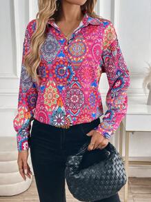 Chiquease Women's Long Sleeve Casual Shirt, Casual Wear For Outings And Commuting