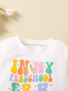 SHEIN 2 件套少女豹纹心形图案舒适保暖套装，秋冬 - 彩色 - 查看 3