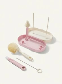 Cozy Pixies Perlengkapan Menyusui Botol Bayi, Set Sikat Botol Portabel Unicorn Pink - Berwarna merah muda - View 10