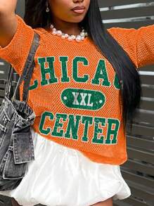 INAWLY Camiseta casual de manga corta con cuello redondo y estampado de letras para mujer de talla grande, blusas gráficas de verano para mujer