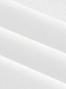 TRNVIE Áo thun nữ tay dài đơn sắc, xoắn phía trước, thường ngày, mùa xuân và mùa hè - trắng - Xem 3