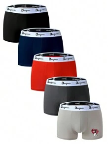 5 pezzi/confezione Boxer brief traspiranti da uomo - Multicolore - Visualizzare 5