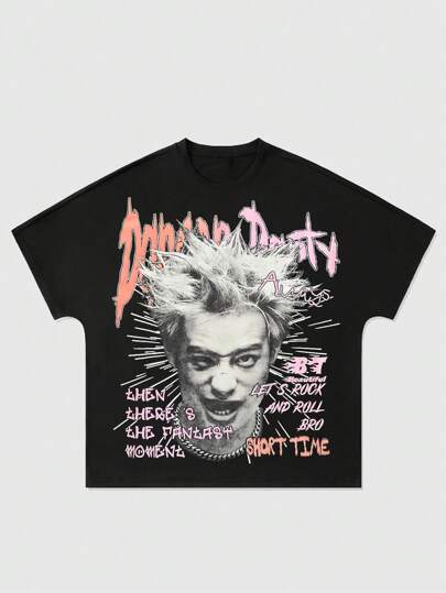 Street Life Men's Crew Neck Short Sleeve Graphic Print Casual T-Shirt