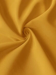 Slaydiva Vestido de verano holgado de línea A con correa de cadena casual de talla grande - Mostaza Amarilla - Ver 8