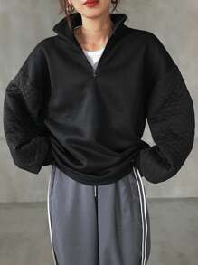 FRIFUL Damen Lässige Kontrast Farbige Locker Sitzende Jacke Damen Mäntel