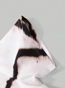 Manfinity Roghcode 男式拼色印花短袖衬衫 - 白色 - 查看 3