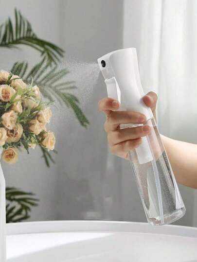 1pc High Pressure Makeup Water Mist Spray Bottle,Continuous Spray Bottle For Hair ,Continuous Ultra Fine Water Mist Sprayer – For Hairstyling, Cleaning, Salons, Plants, Essential Oil Scents & More - White(200/300/500ml) Christmas For Holiday Gift Giving Home Bathroom Decor Summer