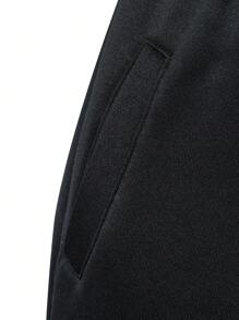 SHEIN Teen Girls  Casual Loose Waist Drawstring Long Sweatpants, Warm Thick Suitable For Daily Wear,