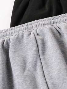 2pcs/Set Casual Knit Joggers For Teenage Girls, Basic Solid Style, Autumn/Winter - Multicolor - View 6