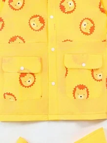 Girls' Cute Print Outdoor Hiking Travel School Waterproof Raincoat