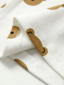 Cozy Pixies 2 件装男婴熊图案针织柔软圆领长袖上衣和长裤睡衣套装 - 彩色 - 查看 6