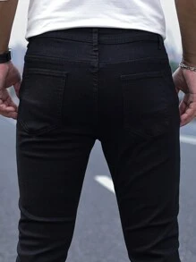 Manfinity Homme Plus Size Men's Pocketed Slim Fit Casual Jeans
