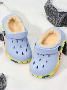 Infant/Toddler Boys' Cozy Thermal Lined Casual Lightweight Cute Hole Shoes For Winter - Blue - View 5