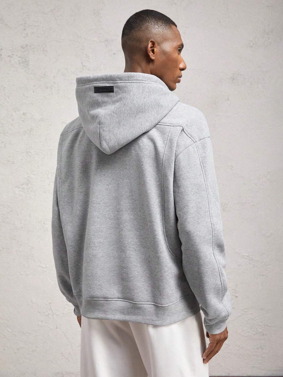 Men's Loose Drop Shoulder Half Zip Up Hooded Knit Sweatshirt, Suitable For Autumn, For Fall Winter