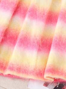 SHEIN Tween Girl Casual Ombre Cardigan And Skirt 2-Piece Set, Autumn/Winter - Multicolor - View 3