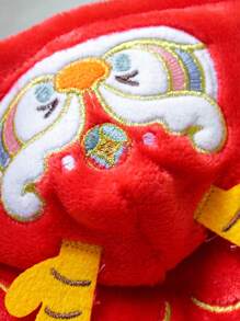 PETSIN 1pc Cute 4-Legged Red Plush Warm Transformation Costume For Dogs, Autumn/Winter - Red - View 3