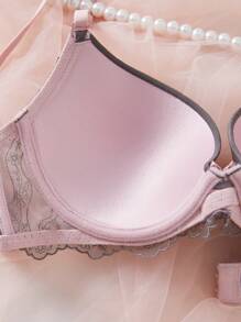 1 Áo ngực có gọng thêu lưới dành cho nữ - xanh quân đội - Xem 5