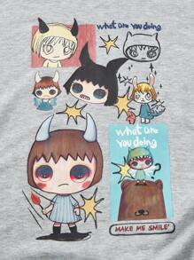 SHEIN LUNE 女士休闲纯色针织圆领长袖宽松运动衫