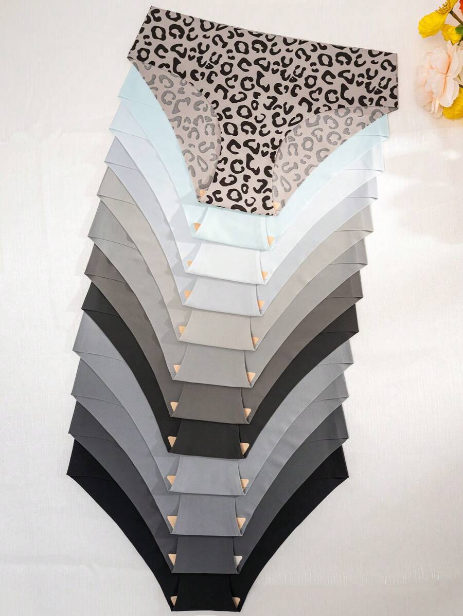 12pcs/Pack Women Seamless Comfort Triangle Panties - Multicolor - View 1