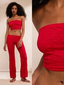 Forever 21 Brunch Trang phục cho phụ nữ Bộ quần áo cho phụ nữ Trang phục lễ hội Rave - Đỏ - Xem 2