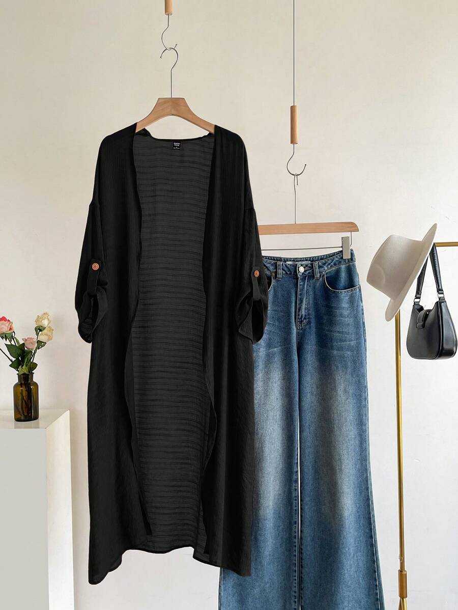 EMERY ROSE Women Coat Winter Fall Top Fall Women Fall Office Wear Going Out - Black - View 1