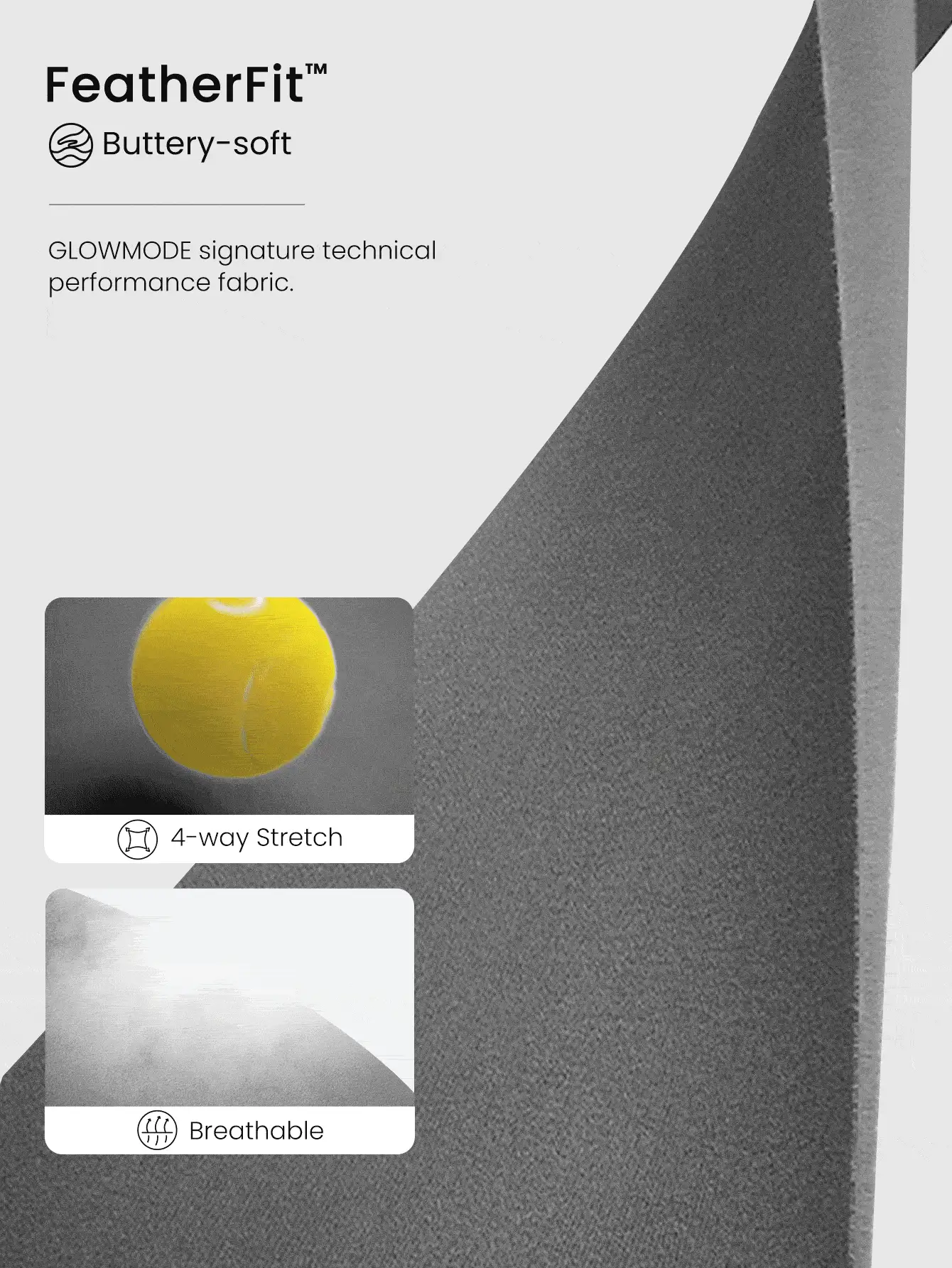 GLOWMODE Sujetador Deportivo Con Tirantes Featherfit™ Para La Espalda - Gris Oscuro - Ver 5