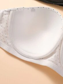 2pcs Underwire Bandeau Bras For Women - Blue and White - View 7