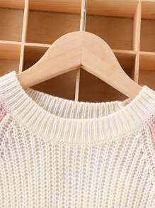 Girls Fashionable Cute Sweater Dress - Multicolor - View 3