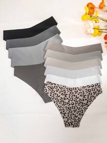 11pcs/Pack Women's Simple Casual Briefs - Multicolor - View 2