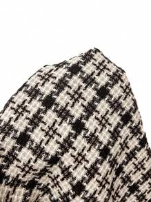 SHEIN LUNE 女士休闲格子无袖夹克，秋季